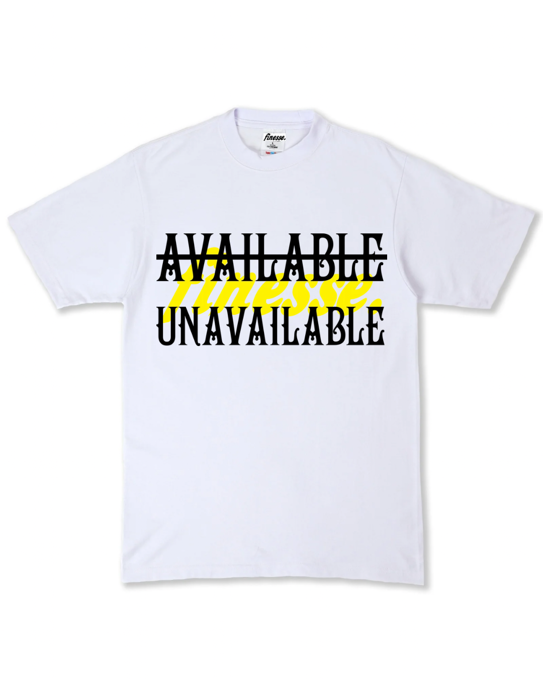 Available Unavailable Tee White