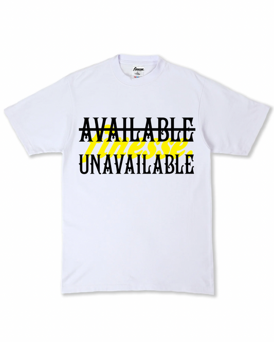 Available Unavailable Tee White